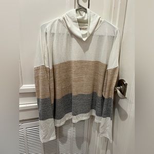 Banana Republic luxespin color block cowl neck top
